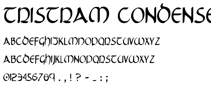 Tristram Condensed font